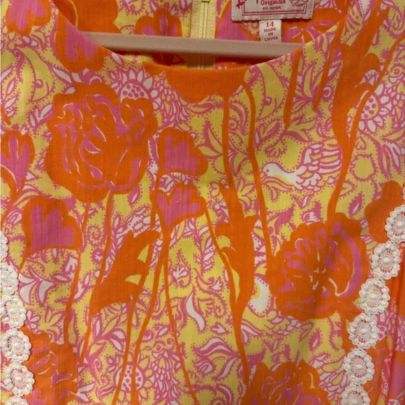 Lilly Pulitzer Orange and Pink Floral Dress - Picture 3 of 5